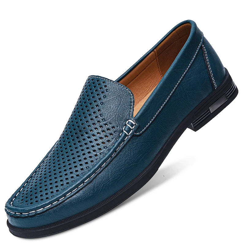 Echtleder Herren Slip-On Slipper