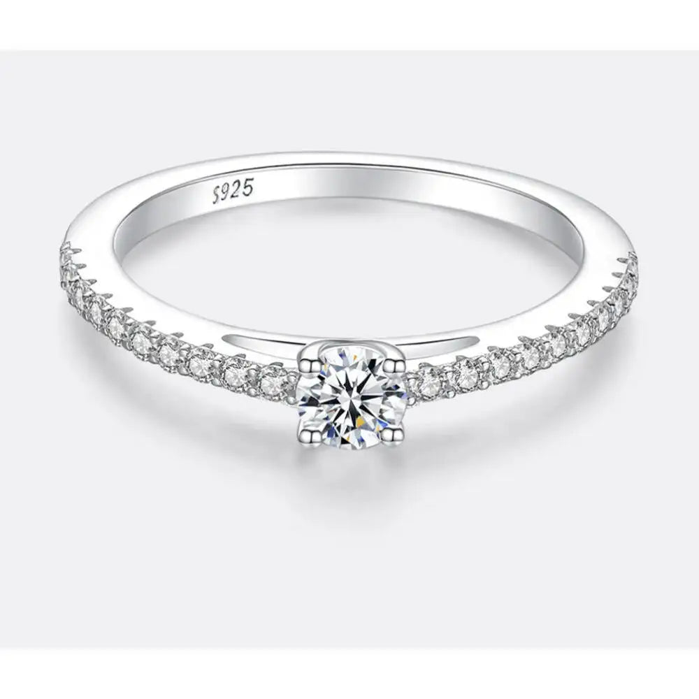 1ct Königsblauer Moissanit Verlobungsring