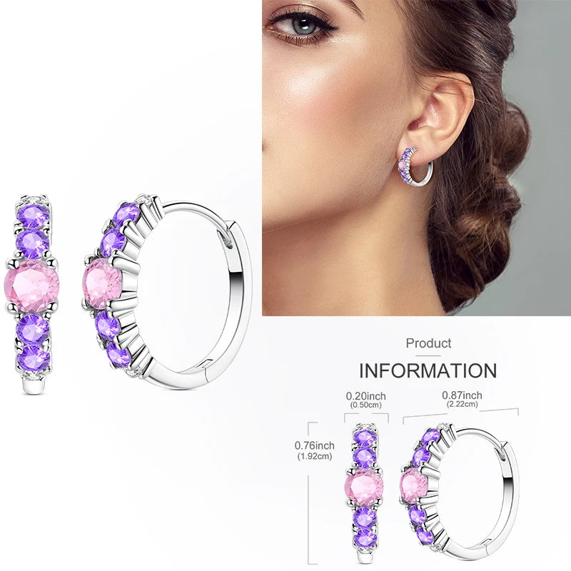 Creolen aus 925er-Sterlingsilber, Mond, Sonne, Original-Ohrring, Anhänger, Zirkon, Herzform, Stern-Ohrring, für Frauen und Mädchen, zur Herstellung von Schmuck