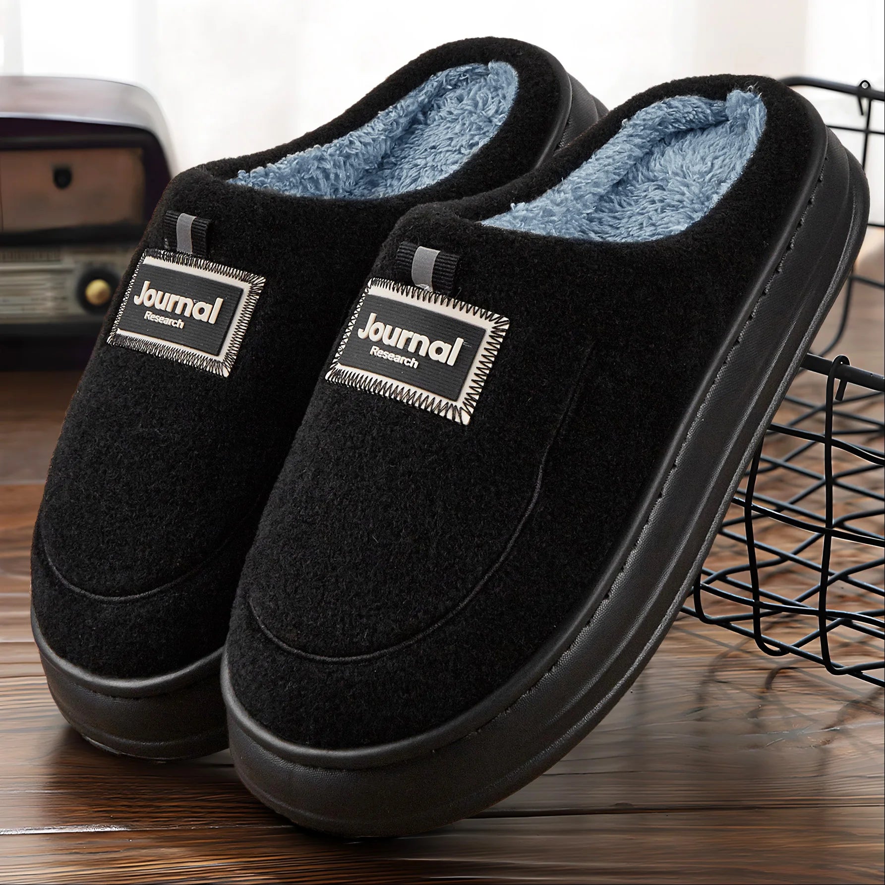 Warme Herren-Filzhausschuhe Memory-Foam