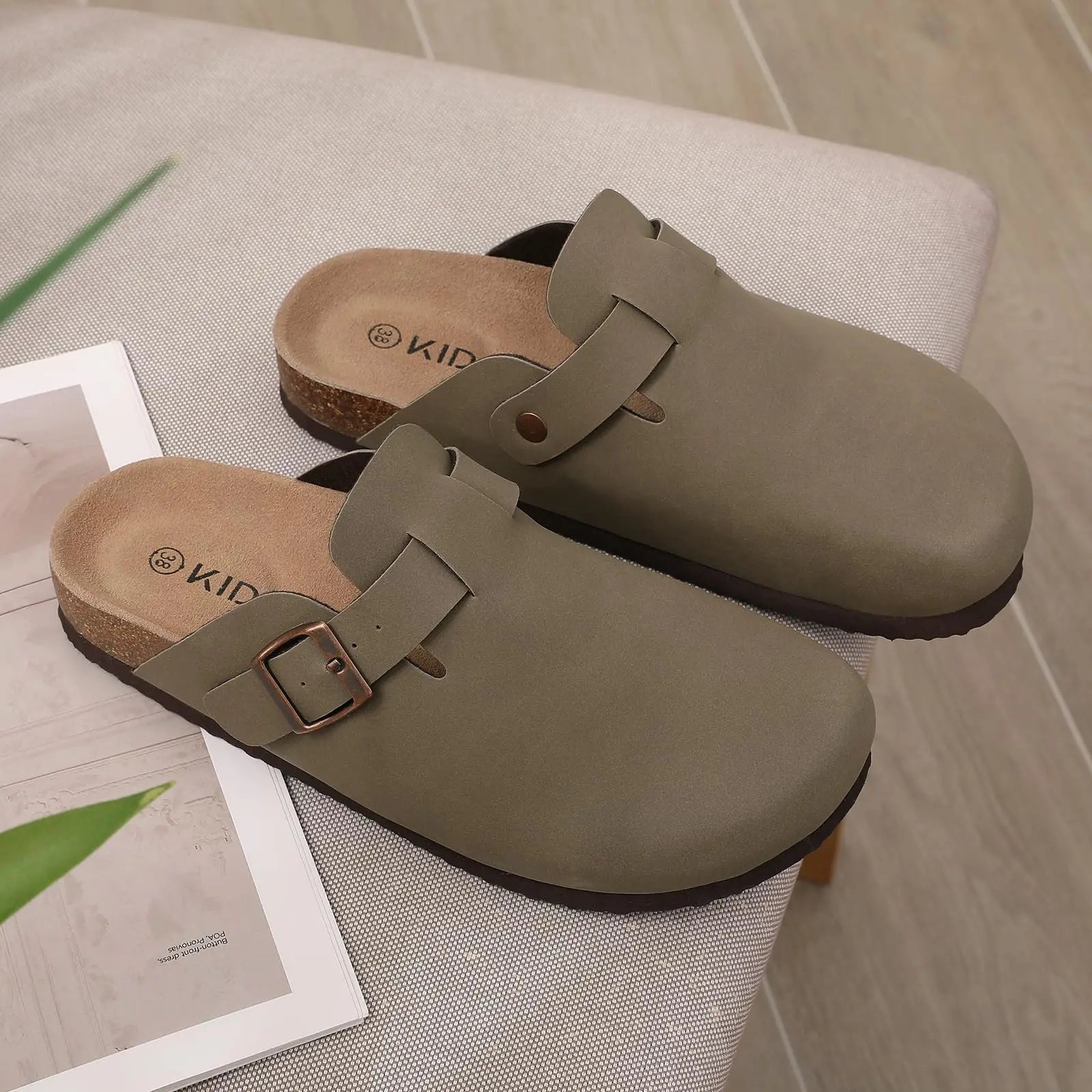 Asgard Herren Clogs mit Kork-Fußbett