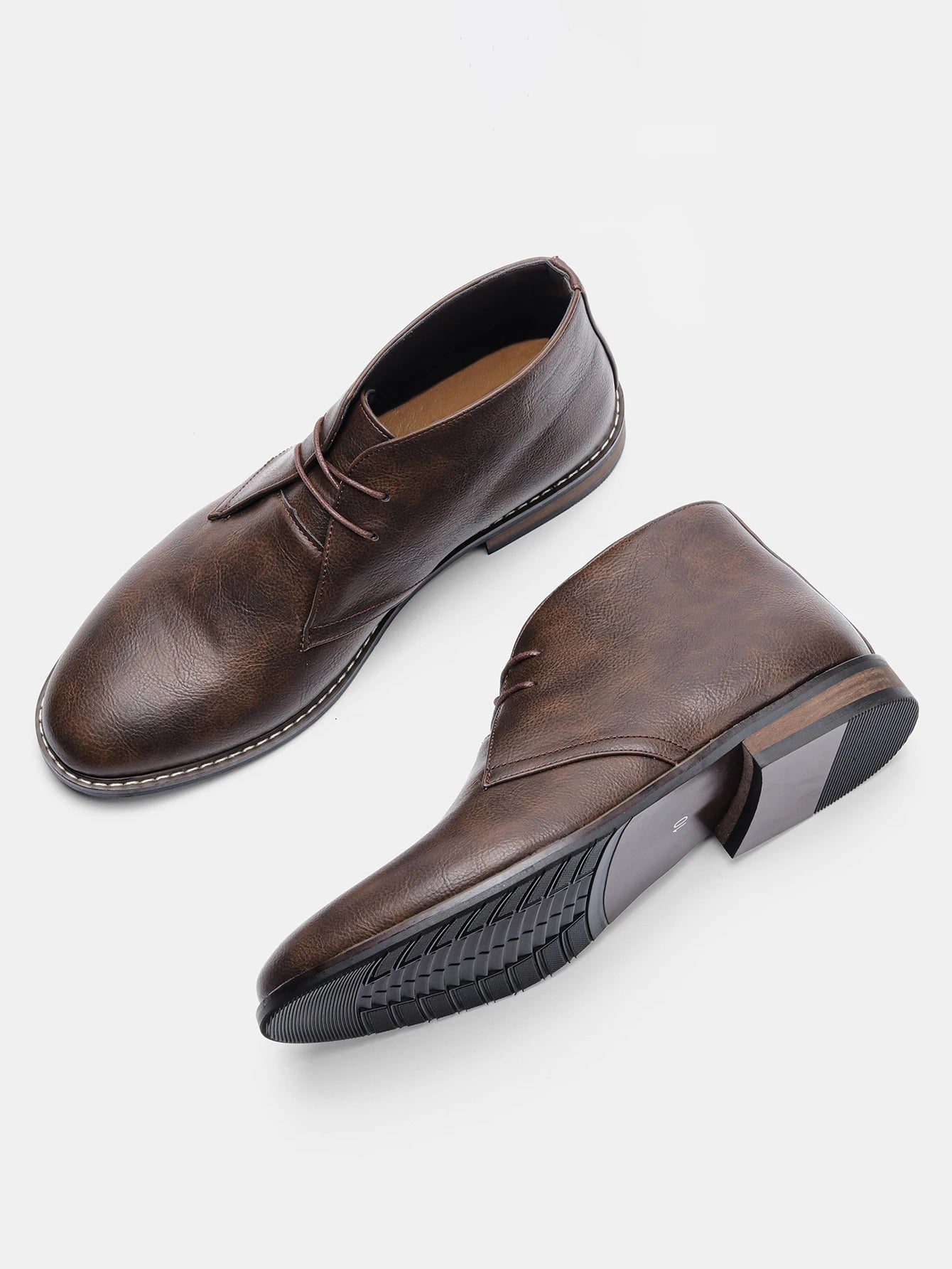 Retro Stil Herren Lederstiefel – Klassische Vintage Stiefeletten