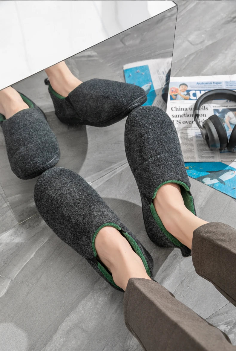 Shevalues Herren Winter-Hausschuhe Memory Foam