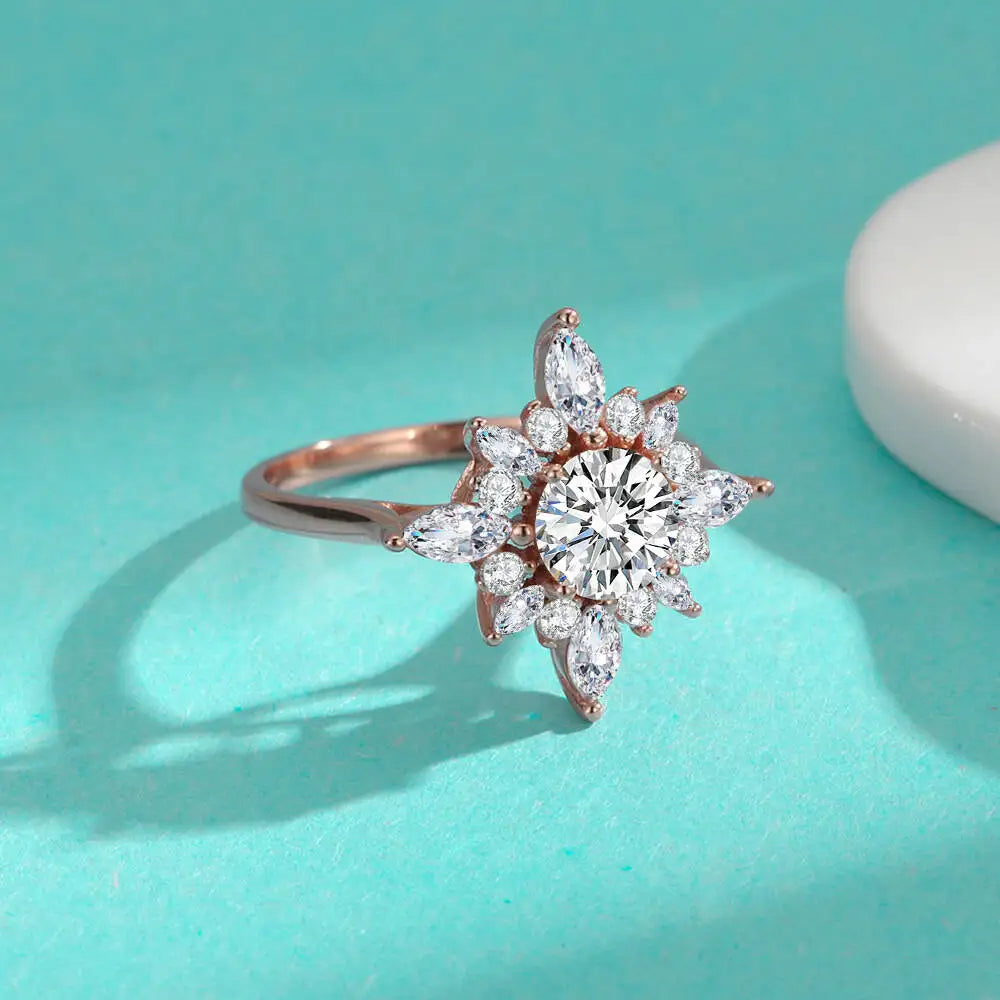 Luxus-Moissanit-Ring 2 CT – 925er Sterling Silber